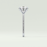 2.0 CT Round Cut Pave Moissanite Engagement Ring