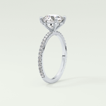 2.0 CT Round Cut Pave Moissanite Engagement Ring