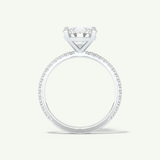 2.0 CT Round Cut Pave Moissanite Engagement Ring