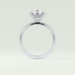 2.0 CT Round Cut Pave Moissanite Engagement Ring