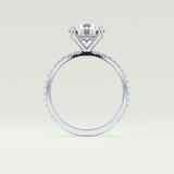 2.0 CT Round Cut Pave Moissanite Engagement Ring