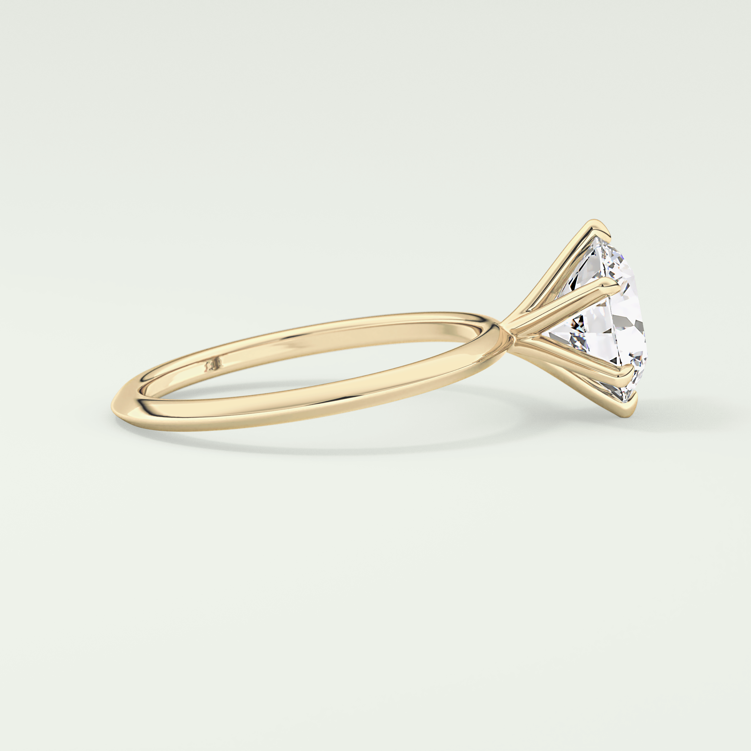 2.0 CT Round Solitaire Moissanite Engagement Ring 3