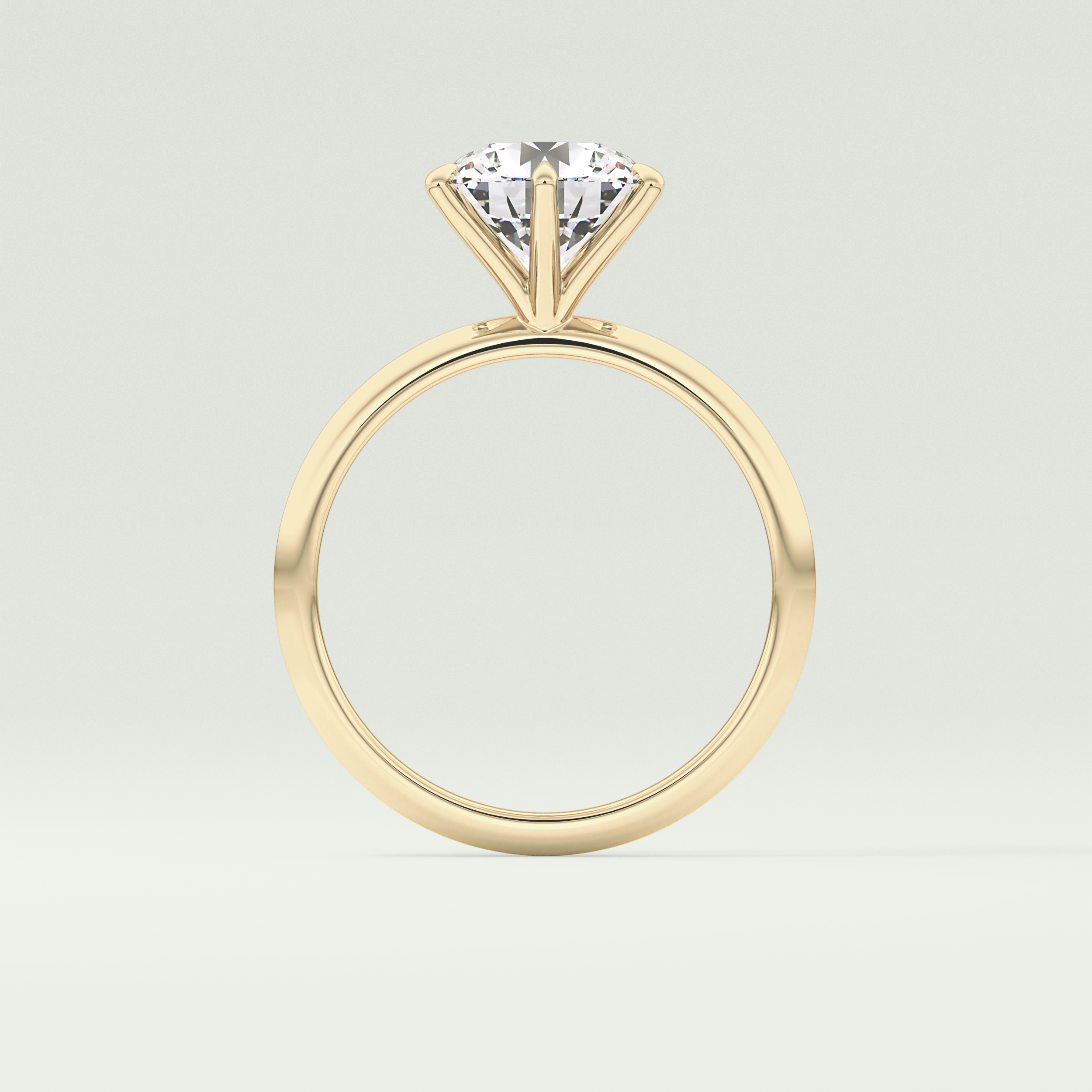 2.0 CT Round Solitaire Moissanite Engagement Ring 6