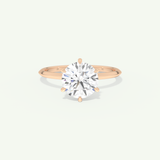 2.0 CT Round Solitaire Moissanite Engagement Ring
