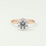 2.0 CT Round Solitaire Moissanite Engagement Ring 7