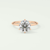 2.0 CT Round Solitaire Moissanite Engagement Ring 7