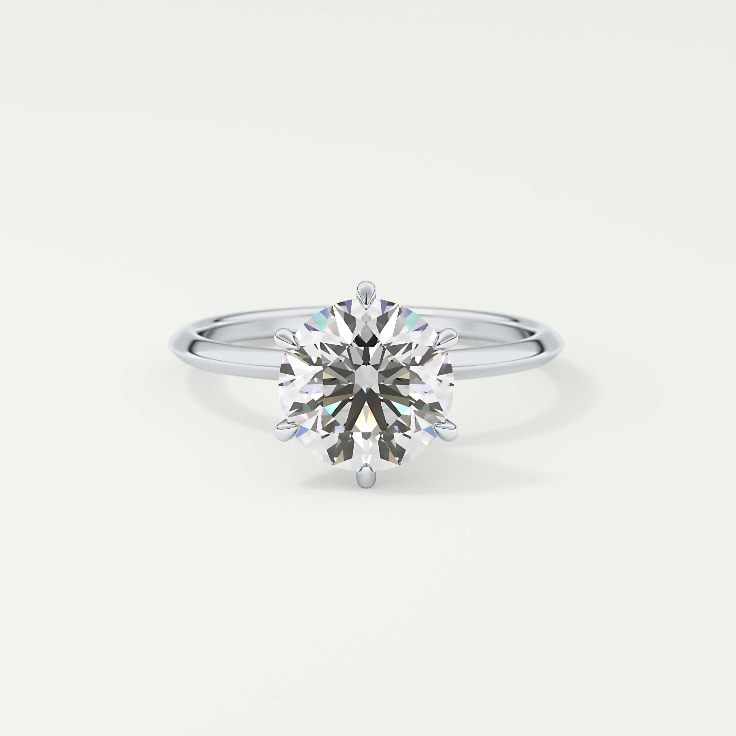2.0 CT Round Solitaire Moissanite Engagement Ring 13