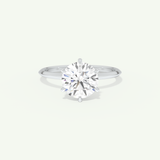 2.0 CT Round Solitaire Moissanite Engagement Ring