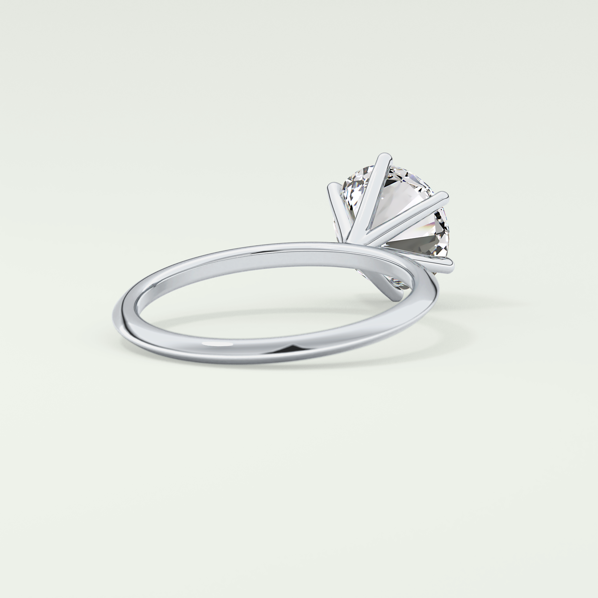 2.0 CT Round Solitaire Moissanite Engagement Ring 14