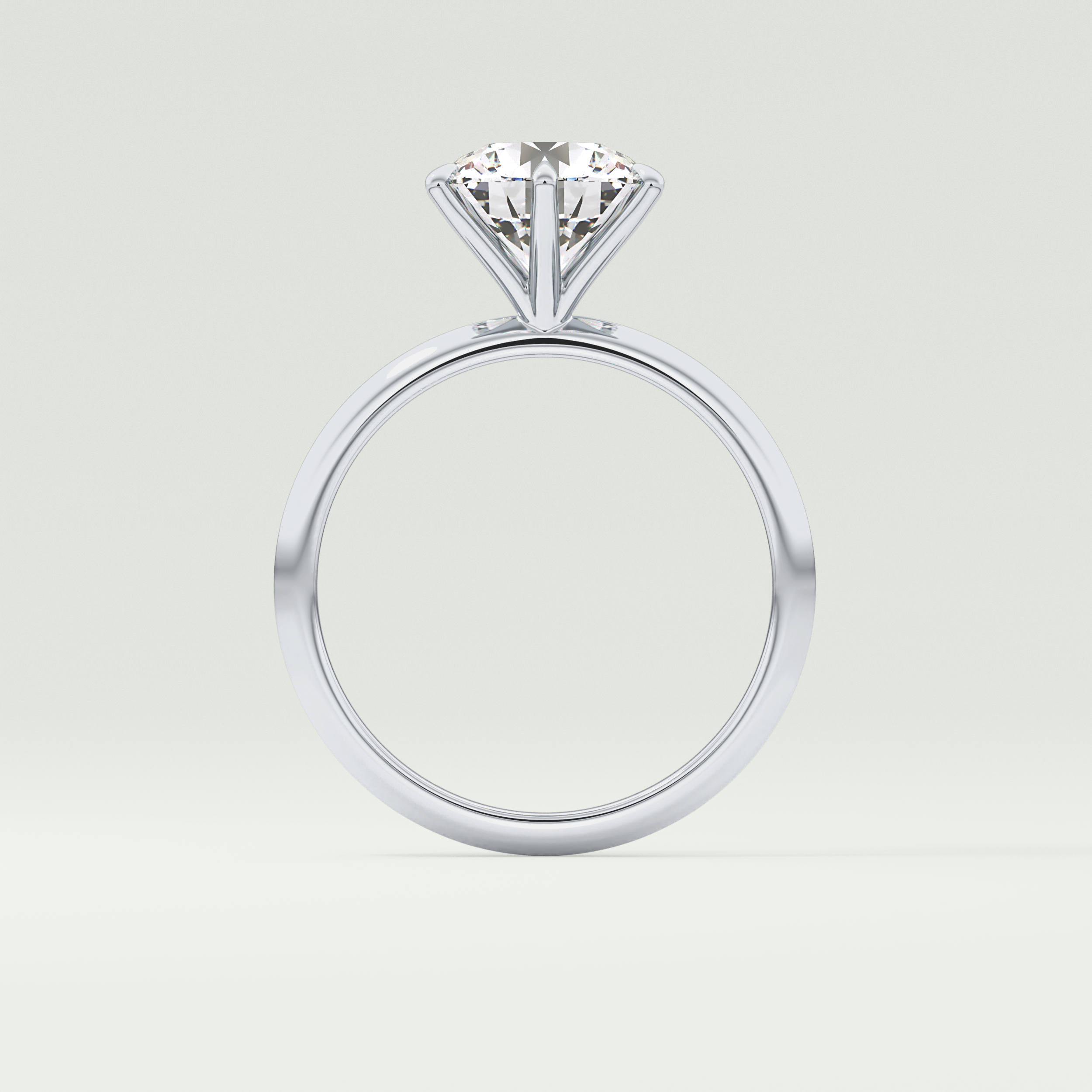 2.0 CT Round Solitaire Moissanite Engagement Ring 18