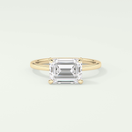 2.0 CT Emerald Cut Solitaire Moissanite Engagement Ring 1