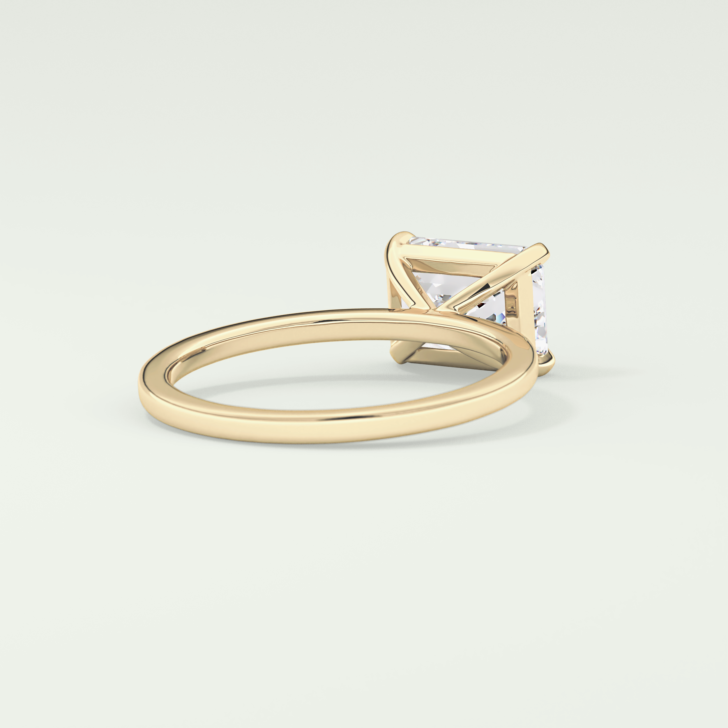 2.0 CT Emerald Cut Solitaire Lab-Grown Diamond Engagement Ring 2
