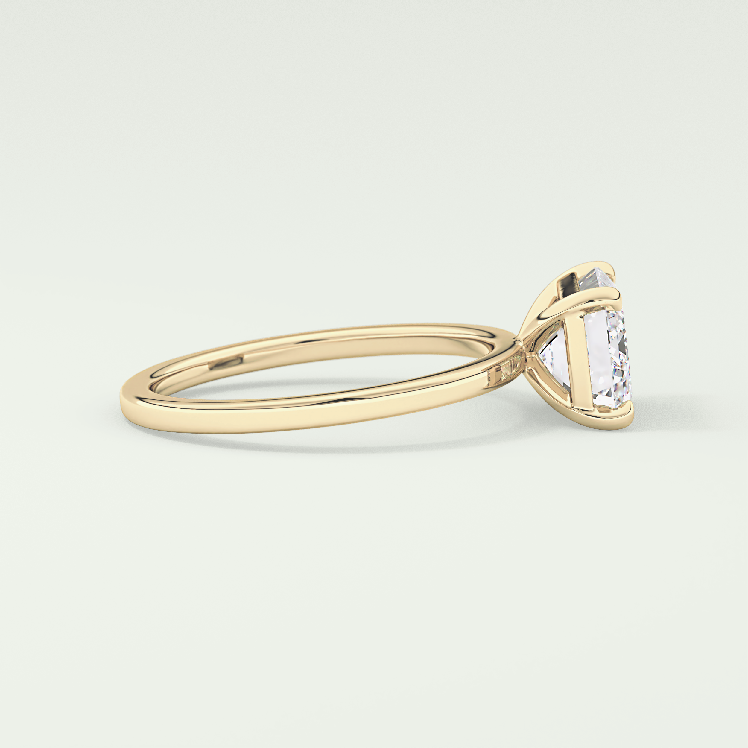 2.0 CT Emerald Cut Solitaire Lab-Grown Diamond Engagement Ring 3