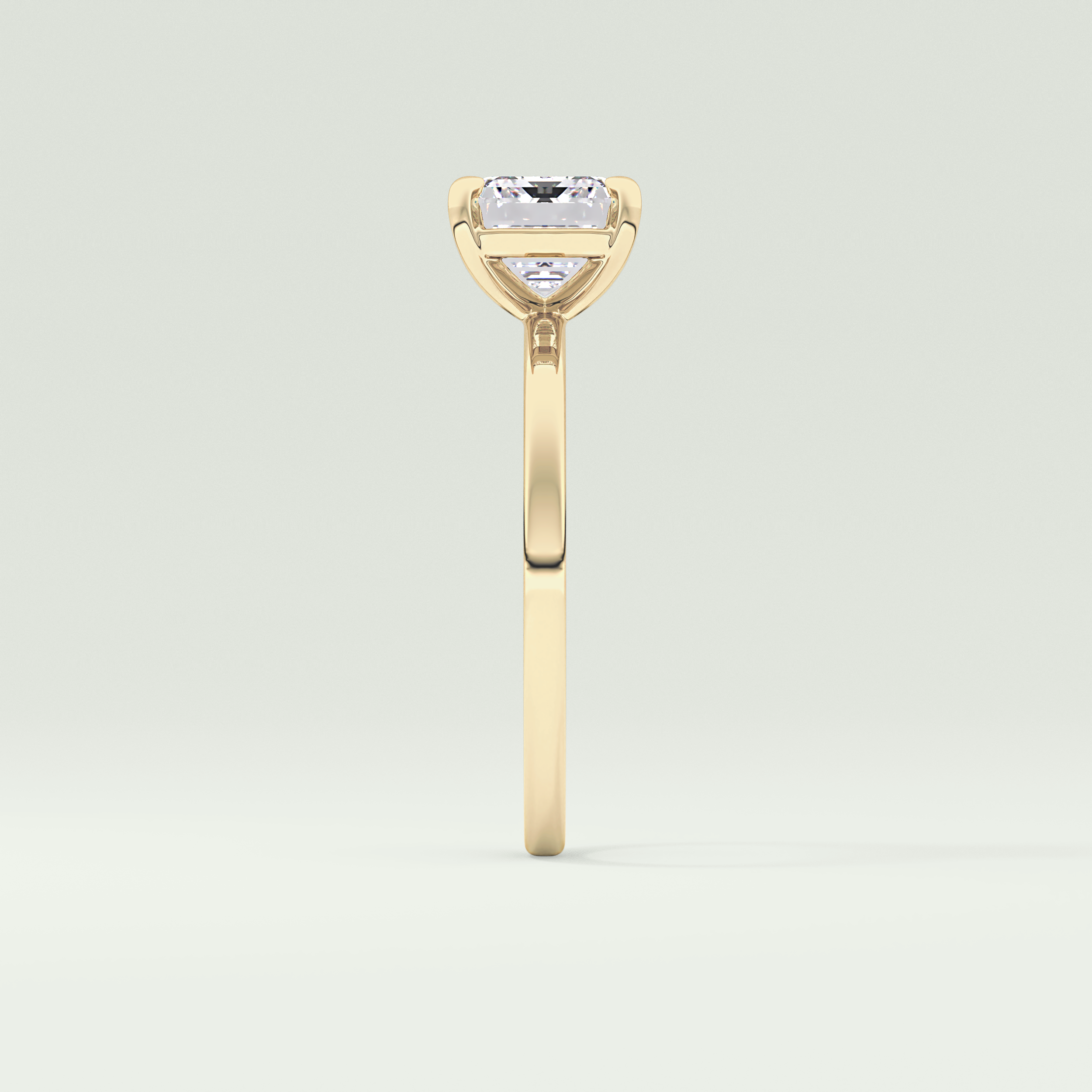 2.0 CT Emerald Cut Solitaire Lab-Grown Diamond Engagement Ring 4