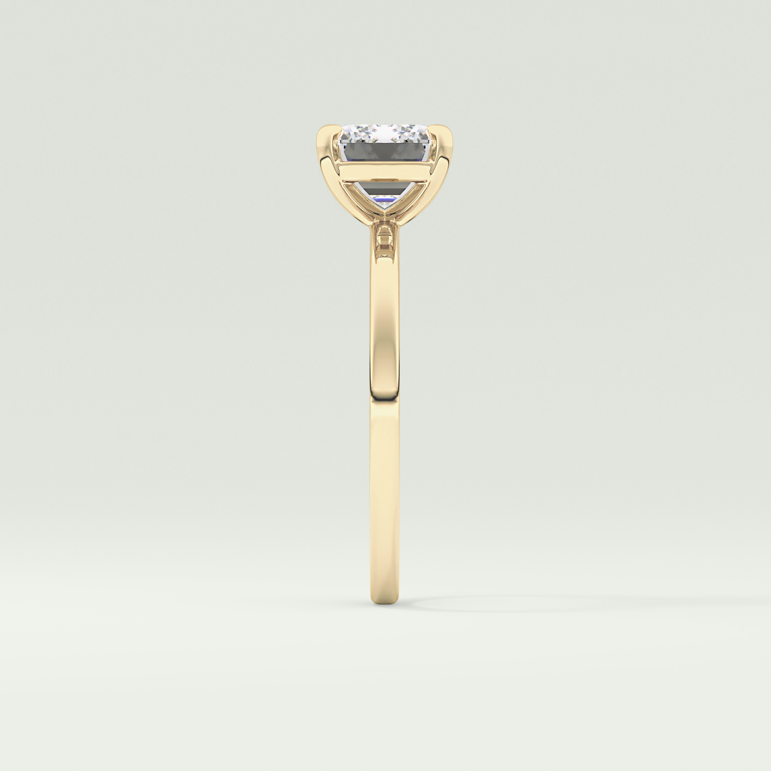 2.0 CT Emerald Cut Solitaire Lab-Grown Diamond Engagement Ring 5