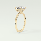2.0 CT Emerald Cut Solitaire Moissanite Engagement Ring 6