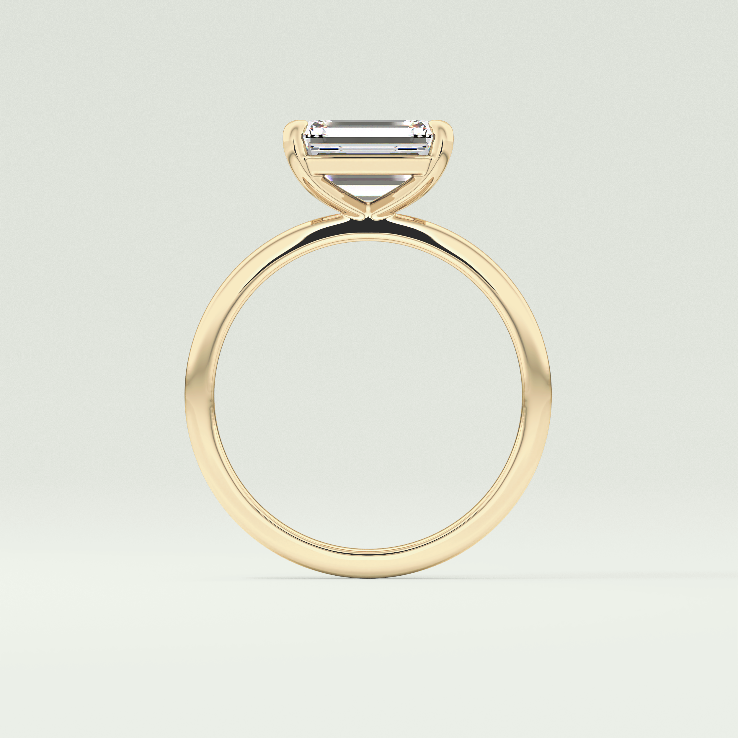 2.0 CT Emerald Cut Solitaire Lab-Grown Diamond Engagement Ring 7