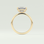 2.0 CT Emerald Cut Solitaire Moissanite Engagement Ring 7
