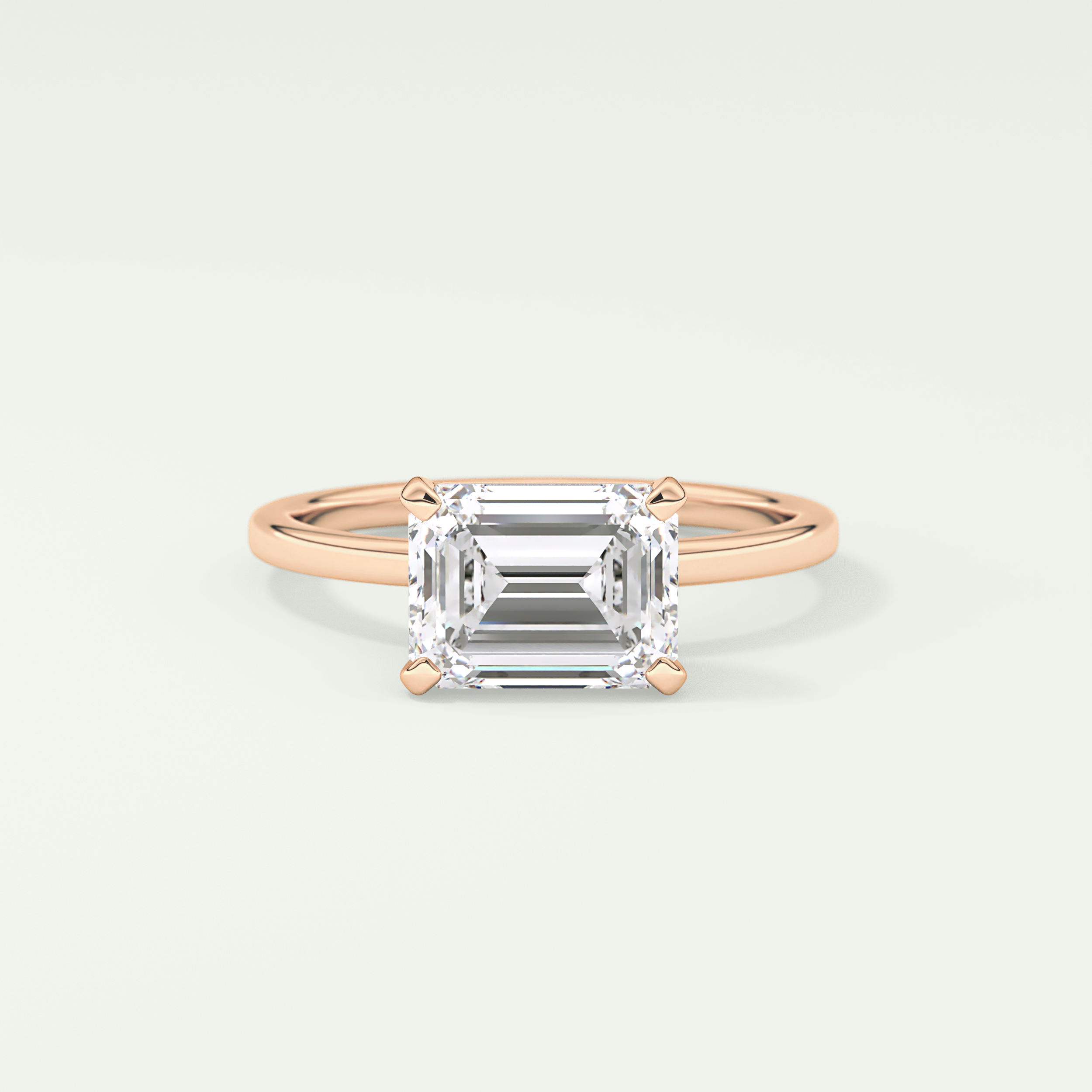 2.0 CT Emerald Cut Solitaire Lab-Grown Diamond Engagement Ring 8