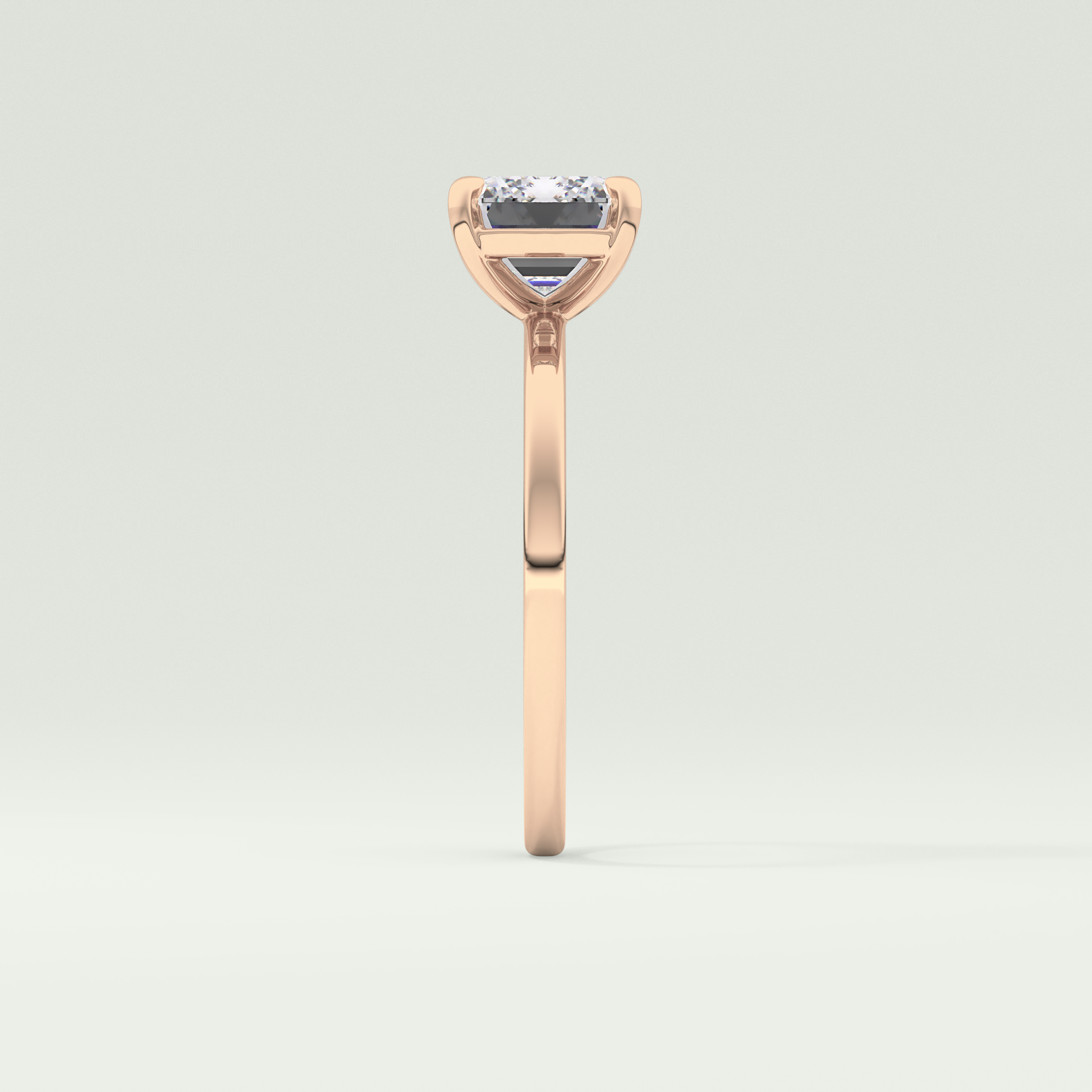 2.0 CT Emerald Cut Solitaire Lab-Grown Diamond Engagement Ring 12