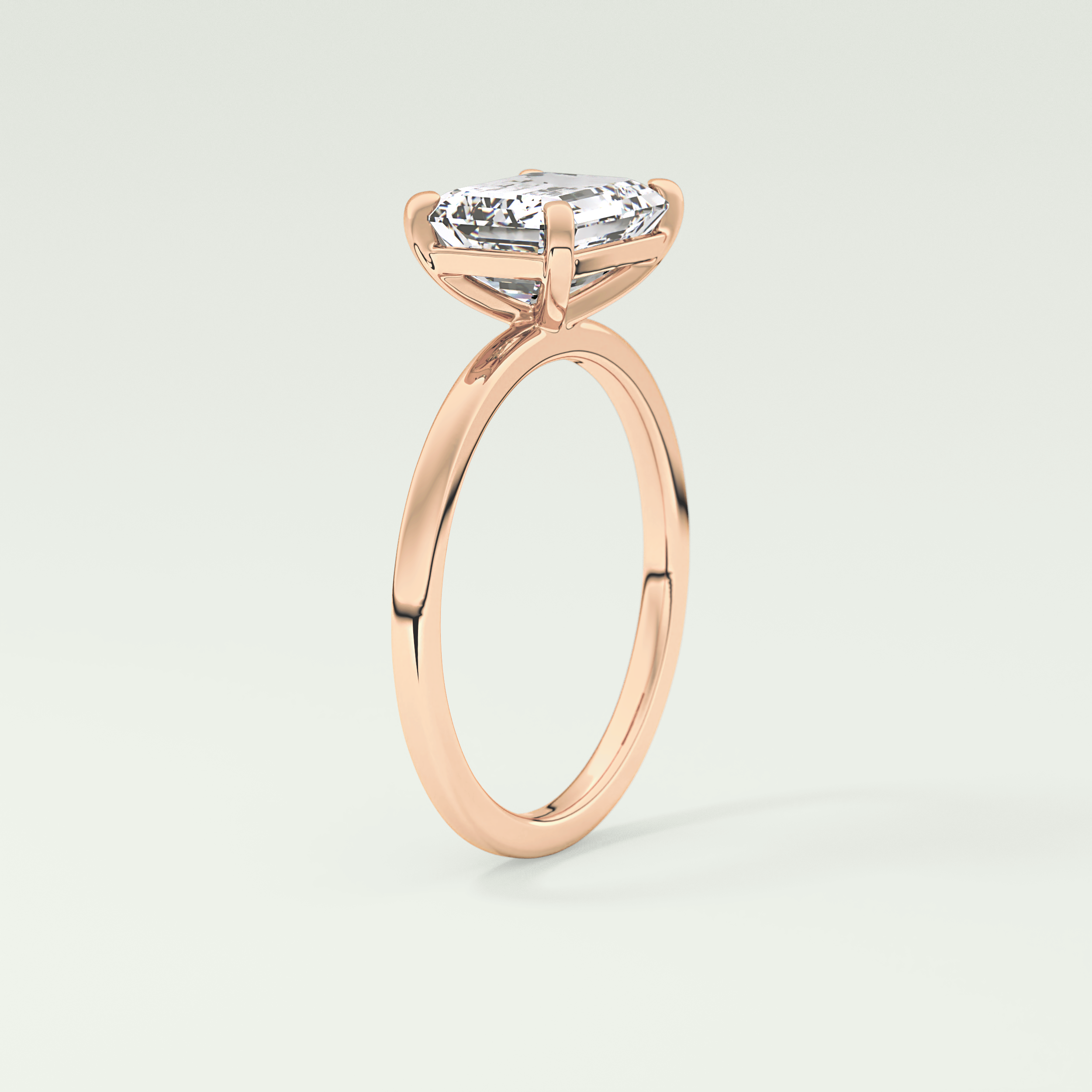 2.0 CT Emerald Cut Solitaire Moissanite Engagement Ring 13