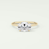 2.0 CT Oval Cut Solitaire Moissanite Engagement Ring 1