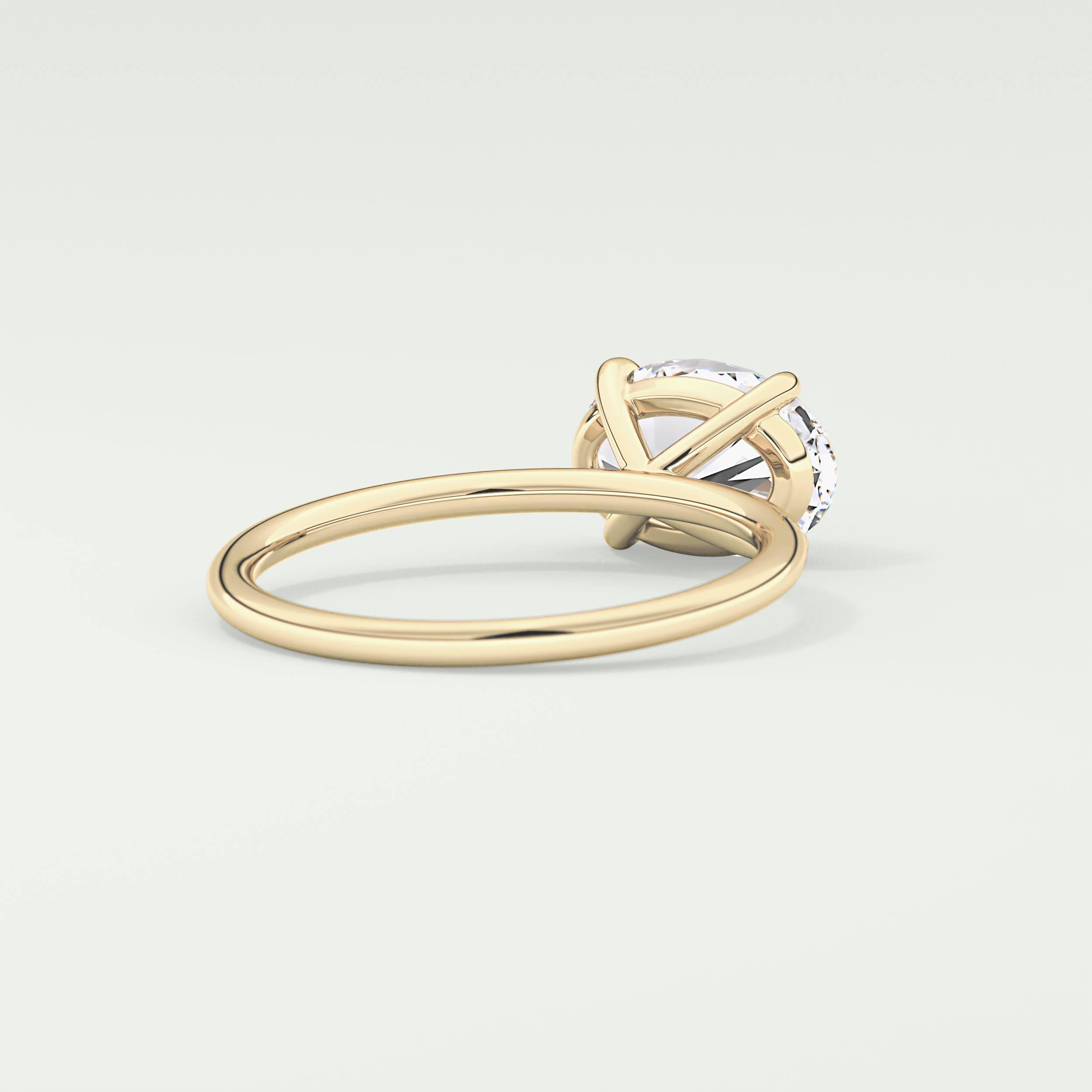 2.0 CT Oval Cut Solitaire Moissanite Engagement Ring 2