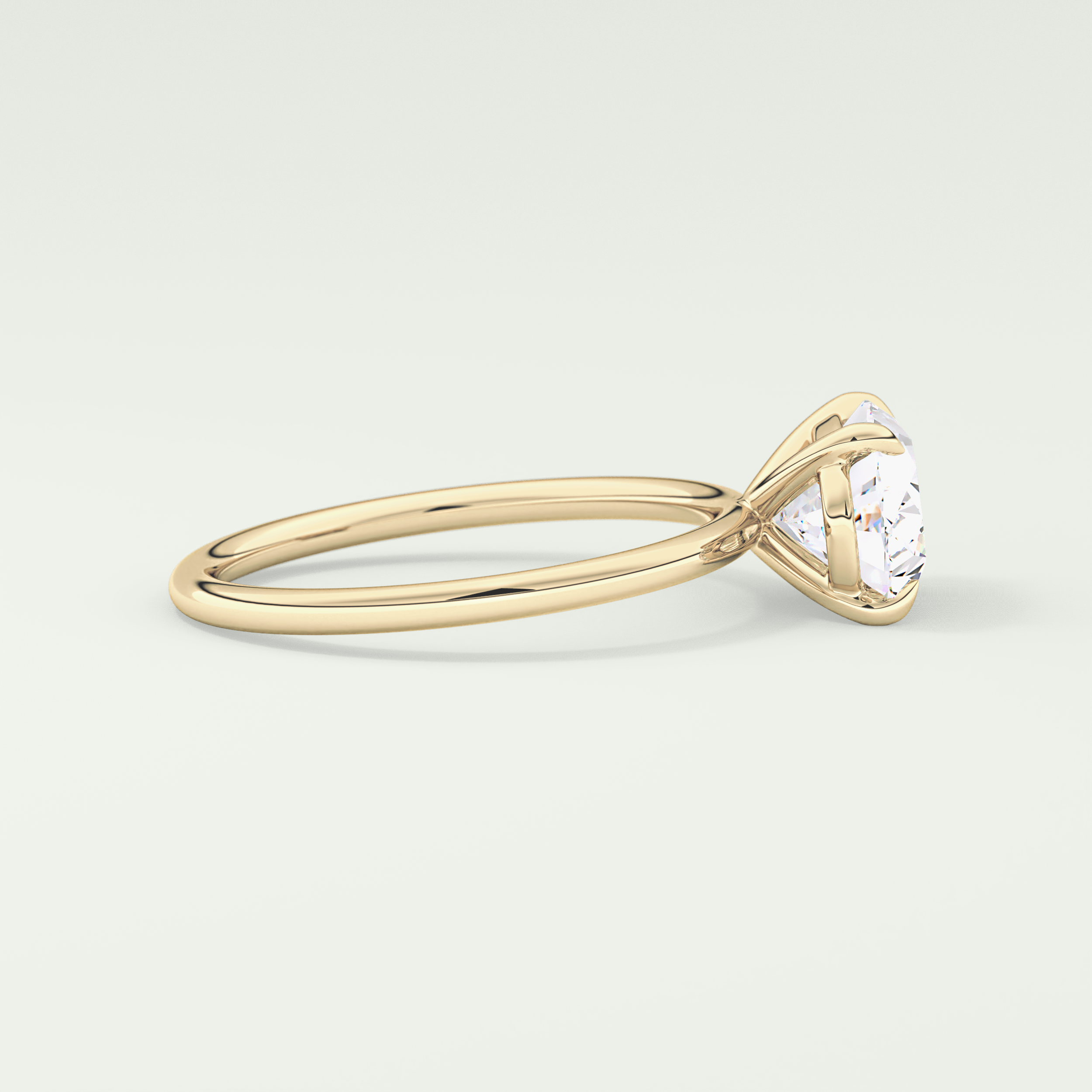 2.0 CT Oval Cut Lab Grown Diamond Engagement Ring