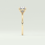 2.0 CT Oval Cut Solitaire Moissanite Engagement Ring 4