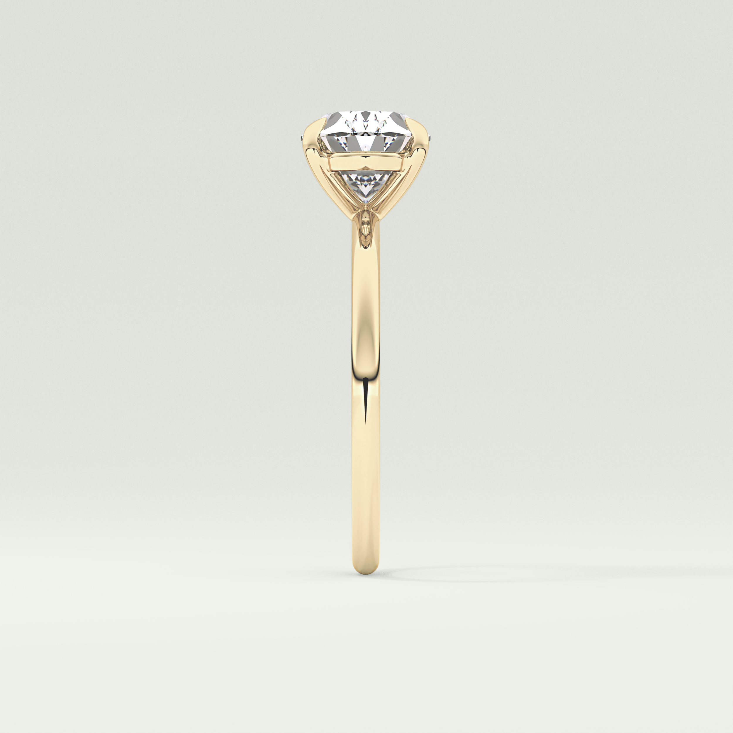 2.0 CT Oval Cut Solitaire Moissanite Engagement Ring 4