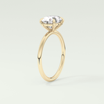 2.0 CT Oval Cut Solitaire Moissanite Engagement Ring 5