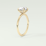 2.0 CT Oval Cut Solitaire Moissanite Engagement Ring 5