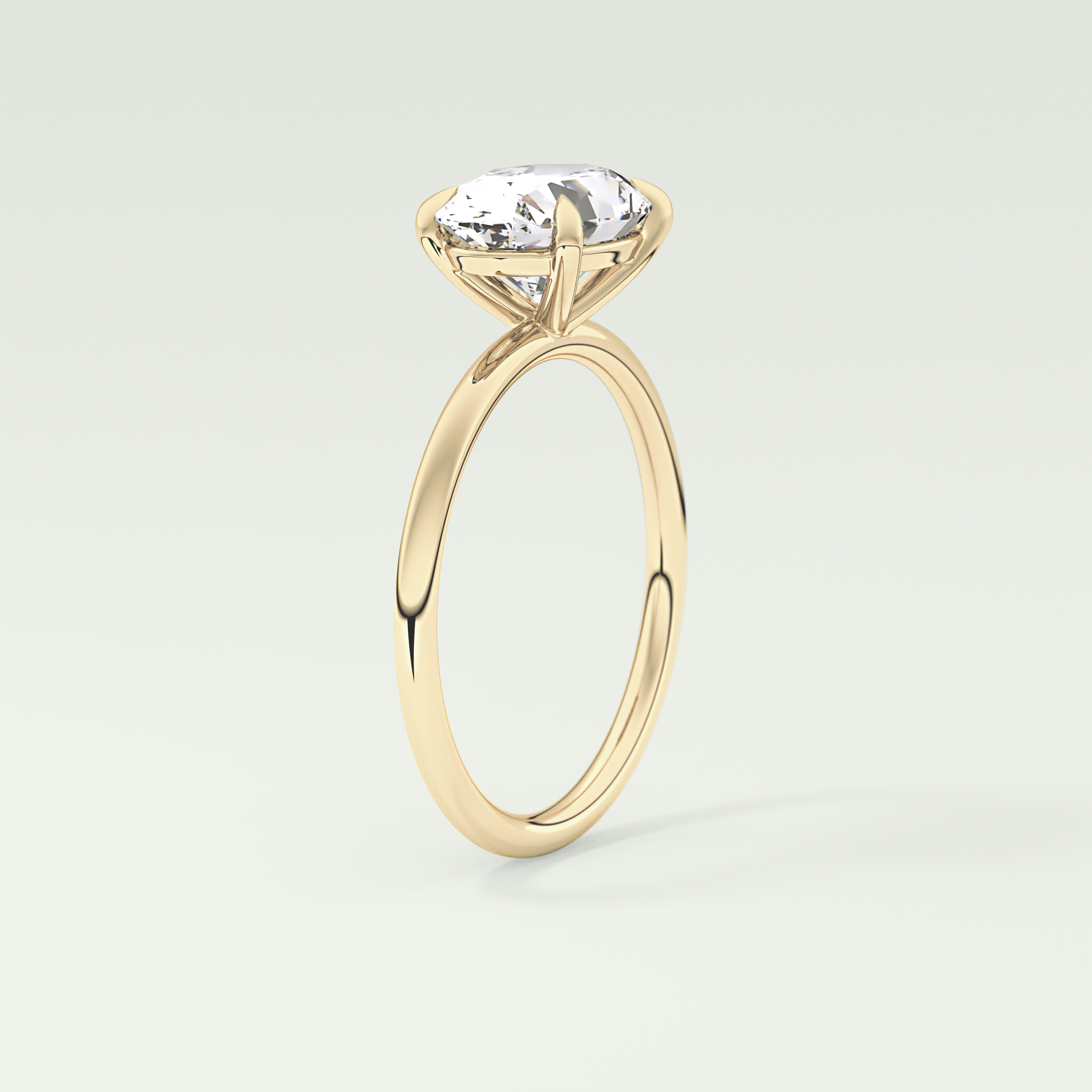 2.0 CT Oval Cut Solitaire Moissanite Engagement Ring 5
