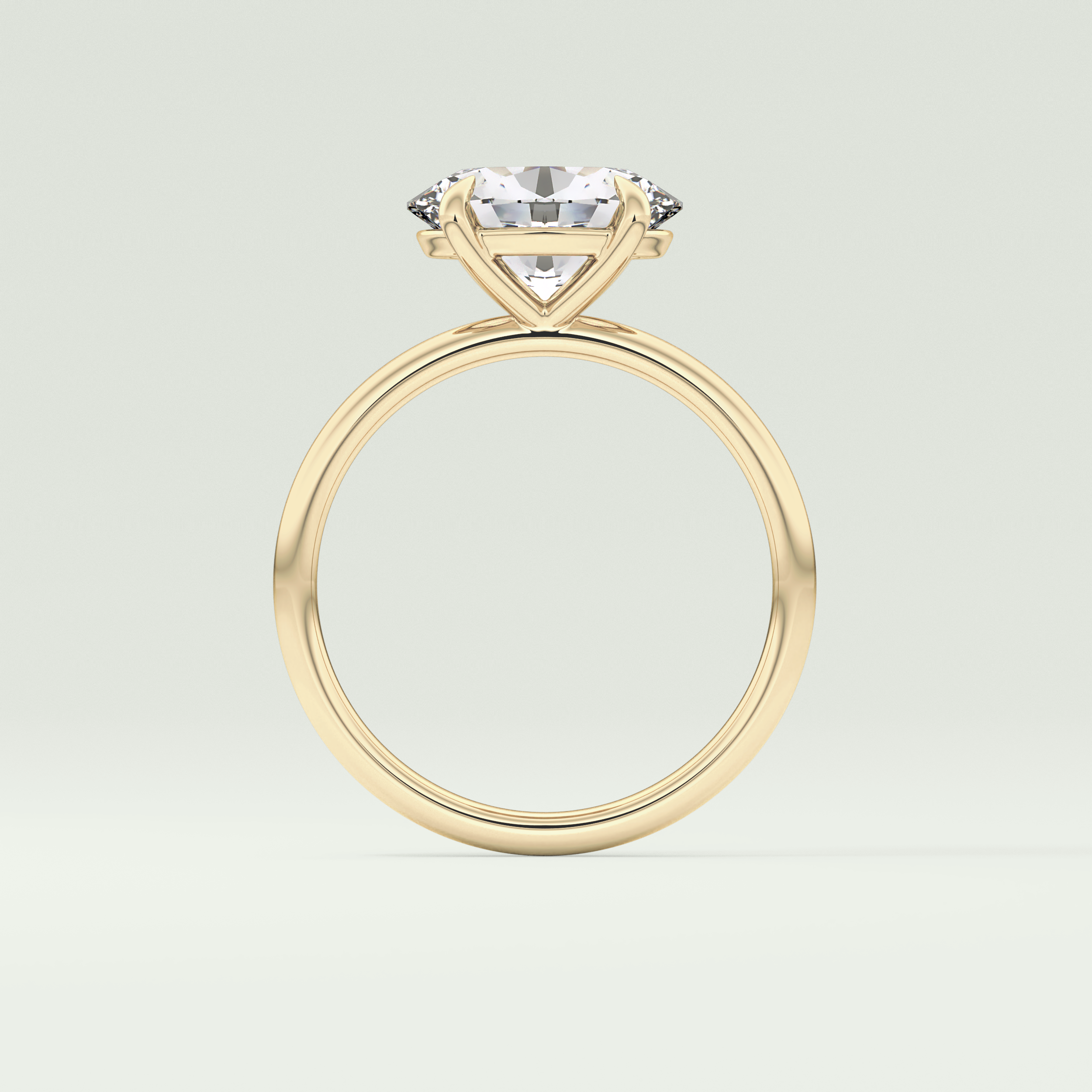 2.0 CT Oval Cut Solitaire Moissanite Engagement Ring 6