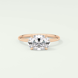 2.0 CT Oval Cut Solitaire Moissanite Engagement Ring 7
