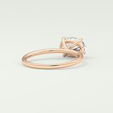 2.0 CT Oval Cut Lab Grown Diamond Engagement Ring