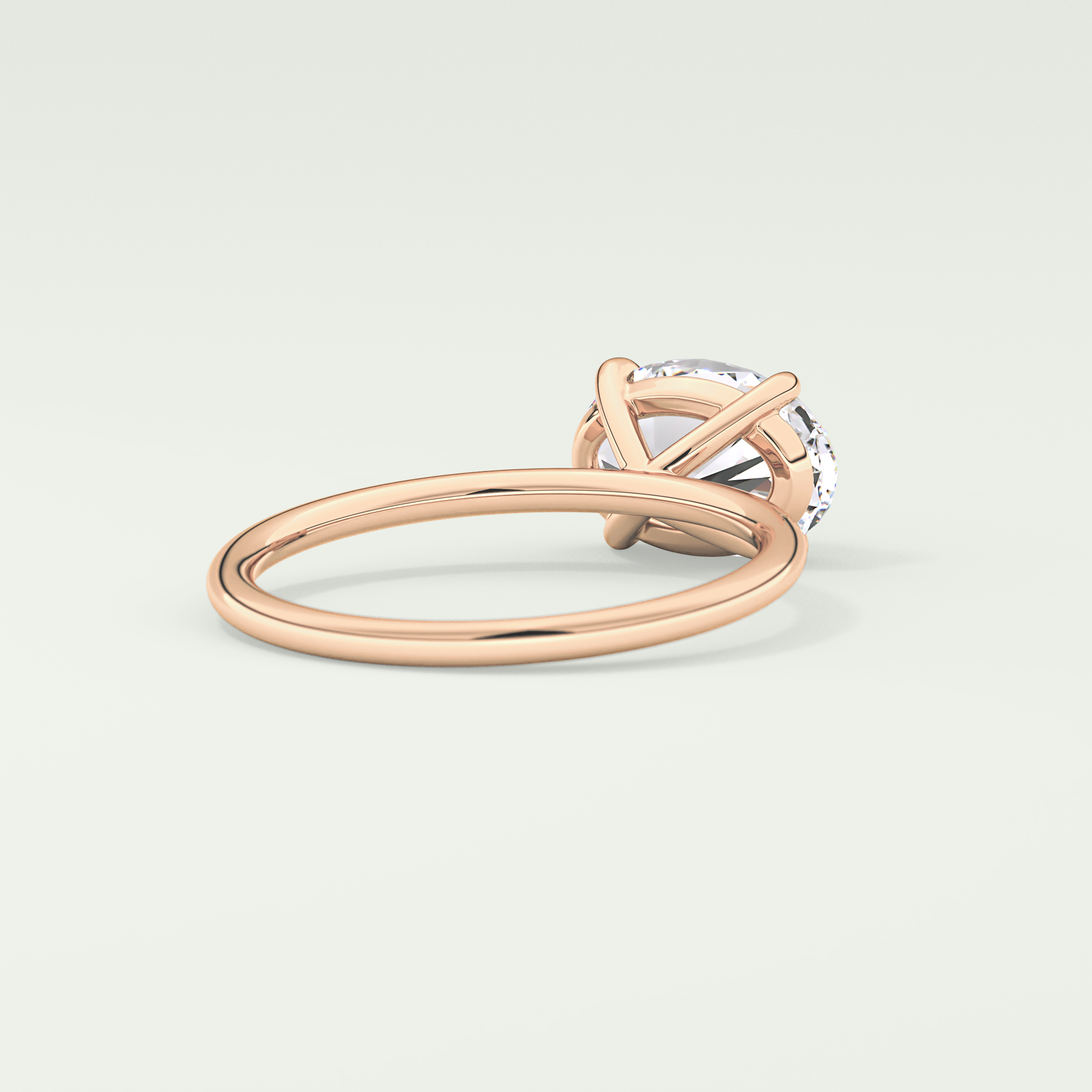 2.0 CT Oval Cut Lab Grown Diamond Engagement Ring