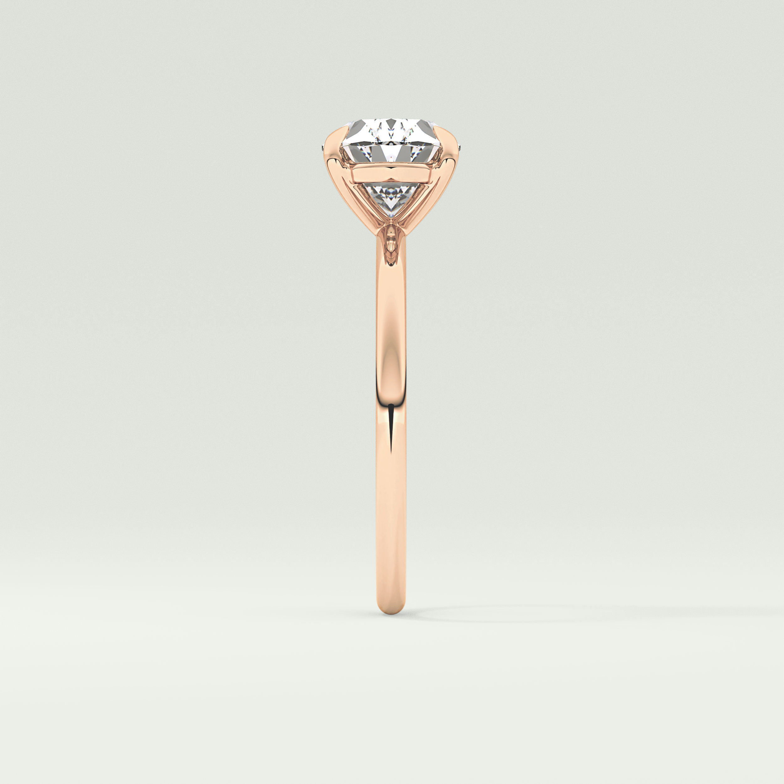 2.0 CT Oval Cut Solitaire Moissanite Engagement Ring 10