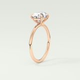 2.0 CT Oval Cut Solitaire Moissanite Engagement Ring 11