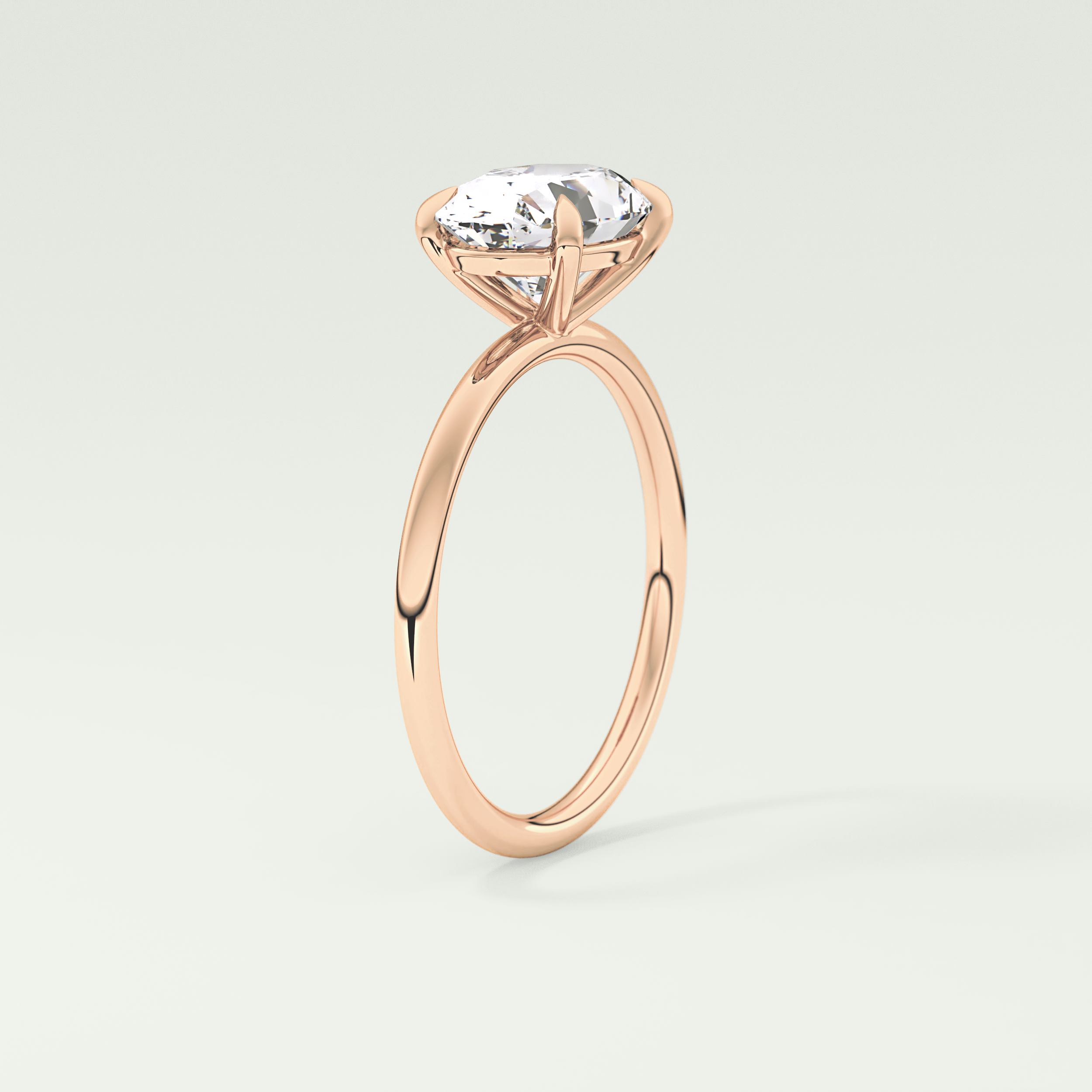 2.0 CT Oval Cut Solitaire Moissanite Engagement Ring 11