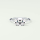 2.0 CT Oval Cut Solitaire Moissanite Engagement Ring 13