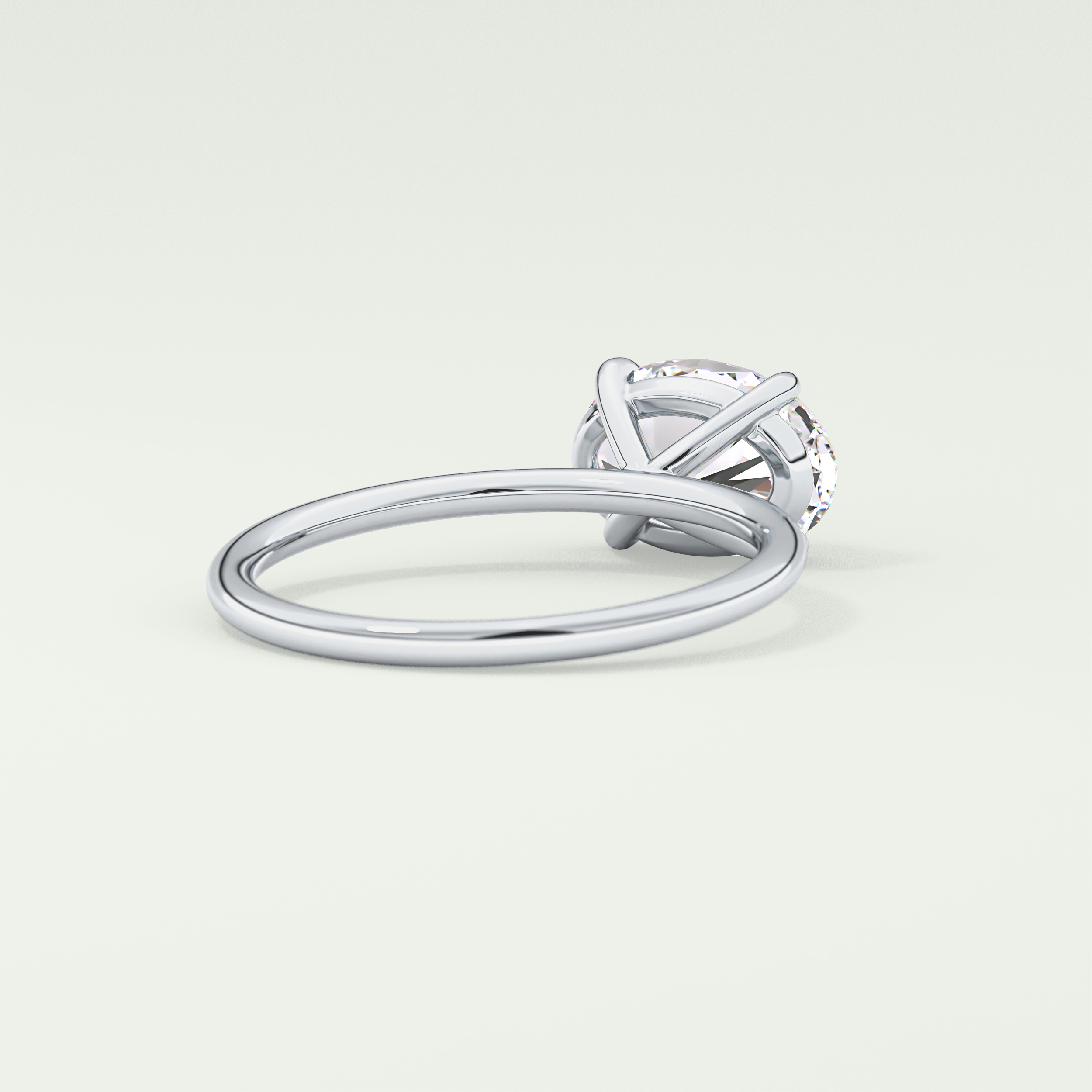 2.0 CT Oval Cut Solitaire Moissanite Engagement Ring 14