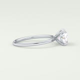 2.0 CT Oval Cut Solitaire Moissanite Engagement Ring 15