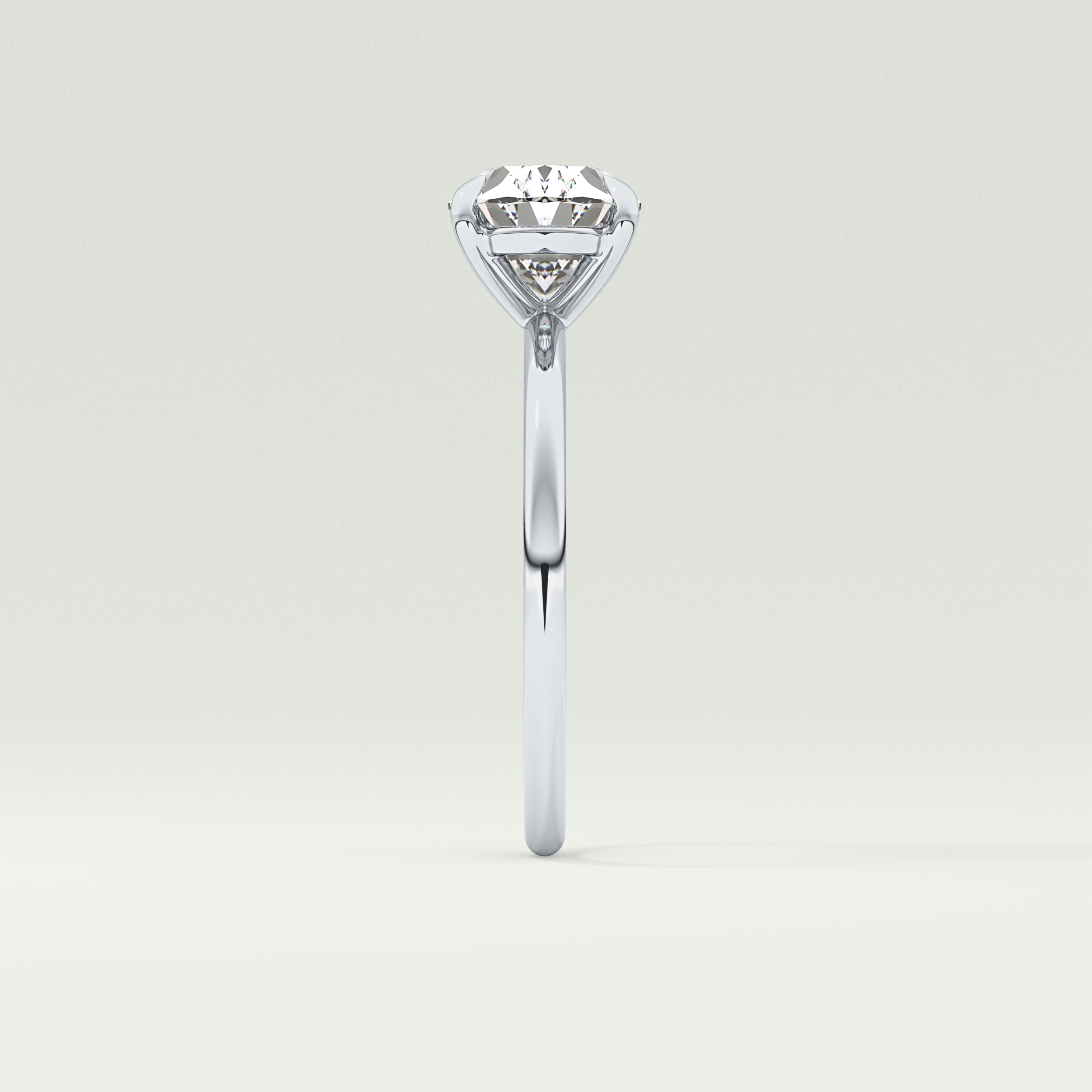 2.0 CT Oval Cut Solitaire Moissanite Engagement Ring 16