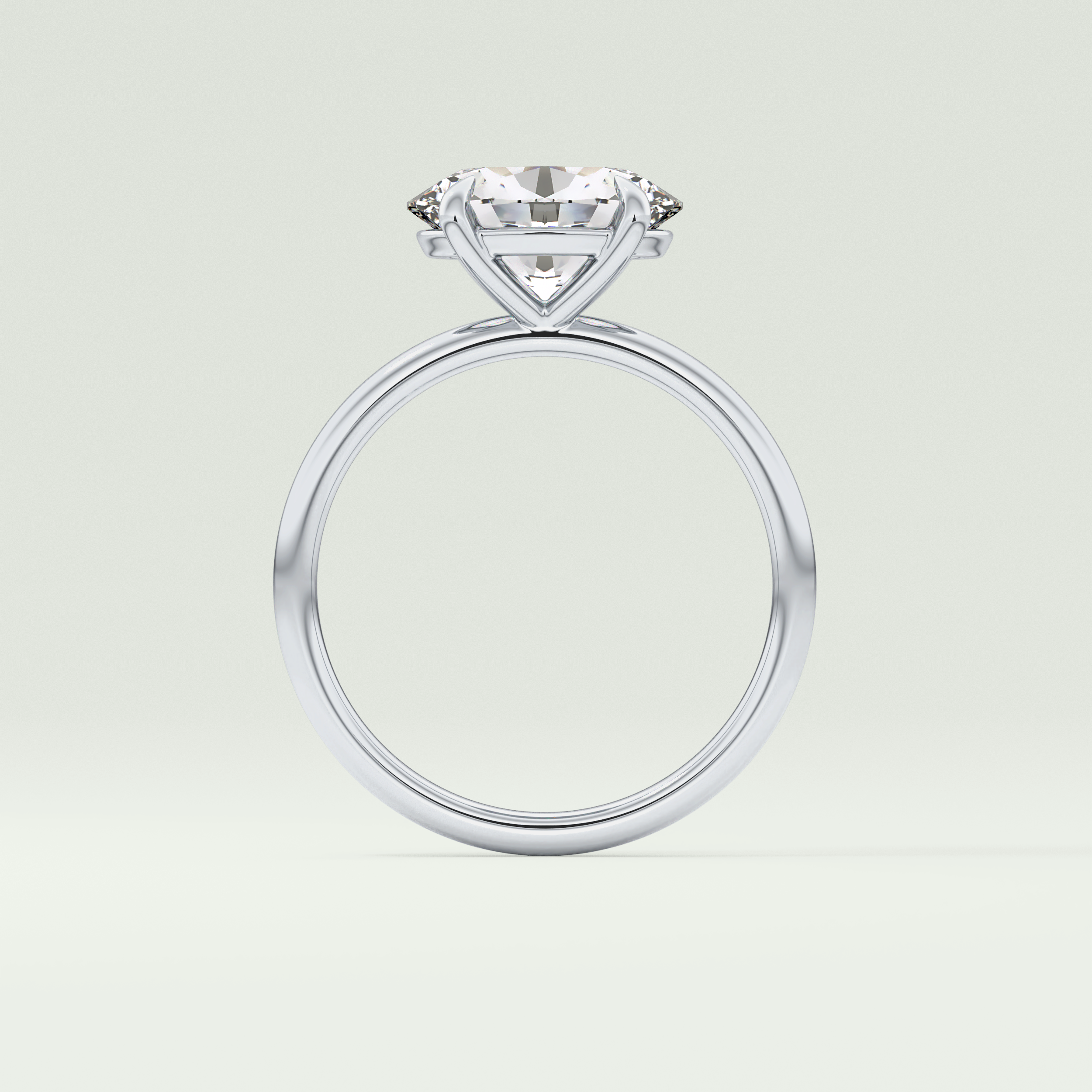 2.0 CT Oval Cut Solitaire Moissanite Engagement Ring 18