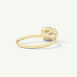 2.0 CT East West Oval Cut Solitaire Moissanite Engagement Ring