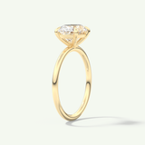 2.0 CT East West Oval Cut Solitaire Moissanite Engagement Ring