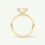 2.0 CT East West Oval Cut Solitaire Lab-Grown Diamond Engagement Ring