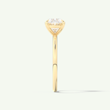 2.0 CT East West Oval Cut Solitaire Lab-Grown Diamond Engagement Ring