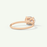 2.0 CT East West Oval Cut Solitaire Lab-Grown Diamond Engagement Ring
